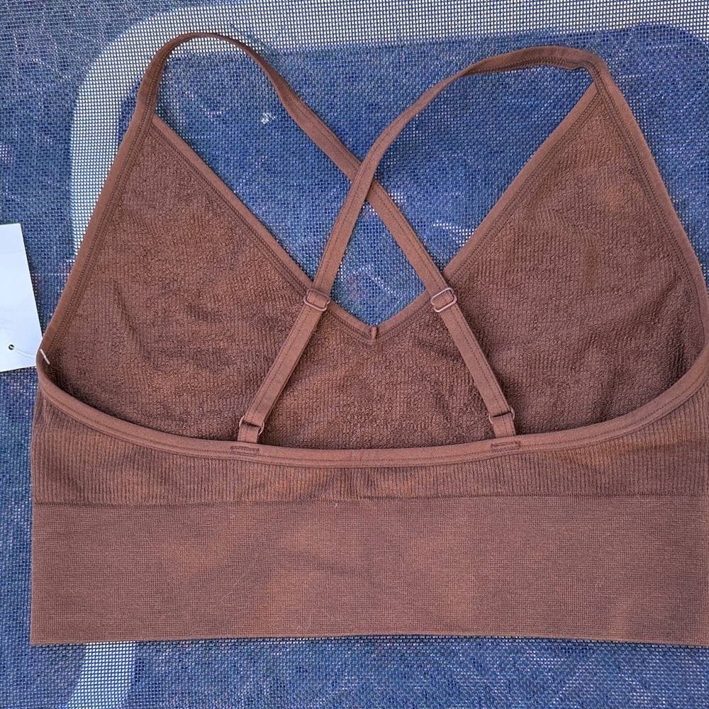 LOFT Chestnut Ribbed Bralette - Picture 2 of 3